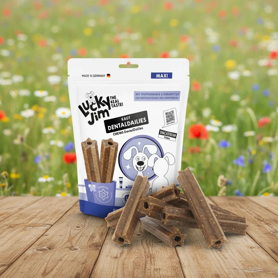 Lucky Jim Dailies Maxi - vegane Kausnacks für große Hunde (350g) – Bild 2